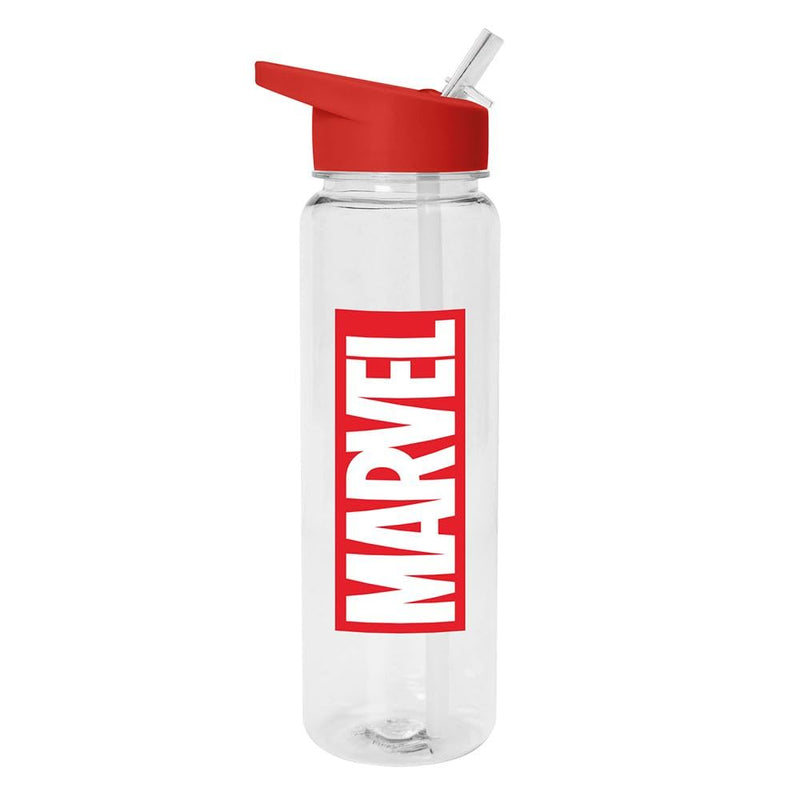 Marvel Water Bottle (Logo Design) 700ml Plastic Water Bottle, Girls Water Bottle, Boys Water Bottle, Kids Water Bottle, Marvel Gifts for Men, Women and Kids - Official Merchandise