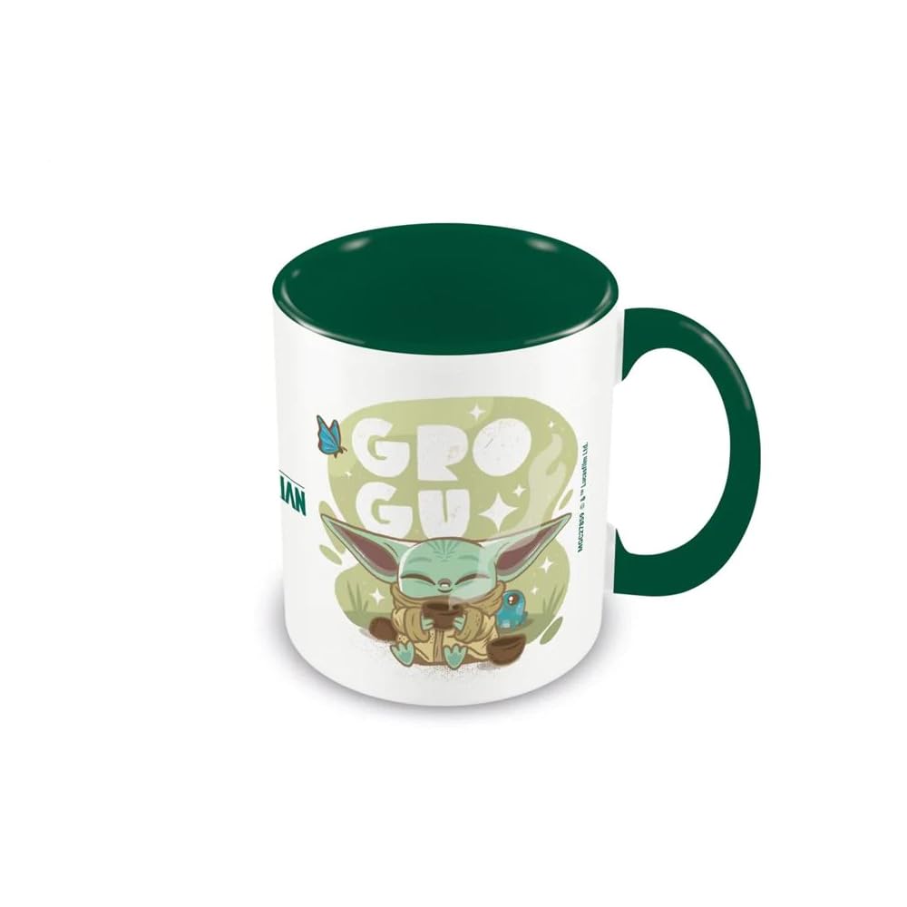 Star Wars: The Mandalorian Mug (Grogu Cuteness Design) 11oz Coffee Mug, Grogu Gifts and Star Wars Gifts for Men, Women and Kids, Mugs for Men, Mugs for Women - Official Merchandise