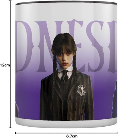 Pyramid International Tazza da caffè mercoledì (design Nevermore Students) Tazza grande da 325 ml in confezione regalo di presentazione. Tazze in ceramica da donna. Tazza da tè di alta qualità
