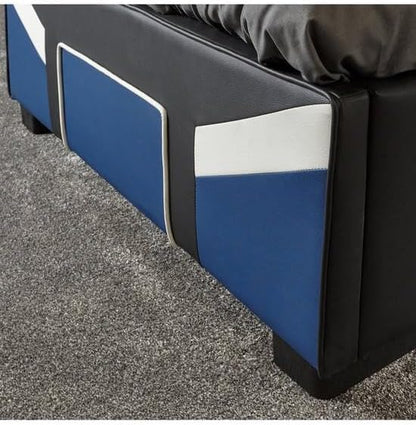X-Rocker Cerberus Ottoman Gaming-Bett, Einzelbett, 91 cm, Blau Blau Einzelbett