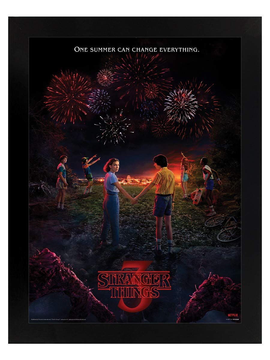 Stranger Things FP12526P-PL Bilderrahmenbild, 30 x 40 cm, One Summer, Mehrfarbig, 31 x 41 x 1, 5 cm