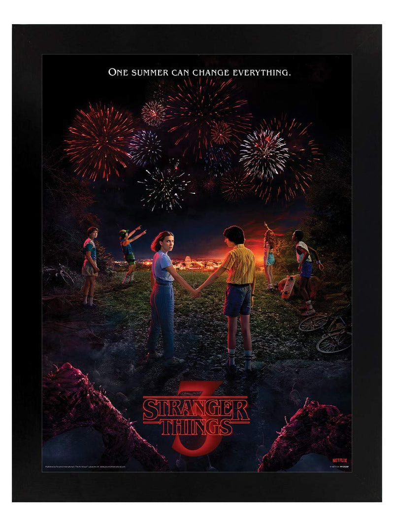 Stranger Things FP12526P-PL Bilderrahmenbild, 30 x 40 cm, One Summer, Mehrfarbig, 31 x 41 x 1, 5 cm