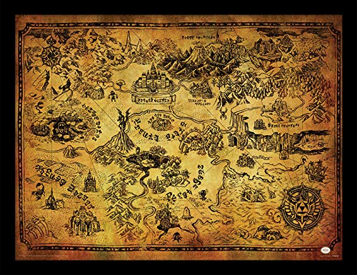THE LEGEND OF ZELDA - Hyrule Map - Collector Print