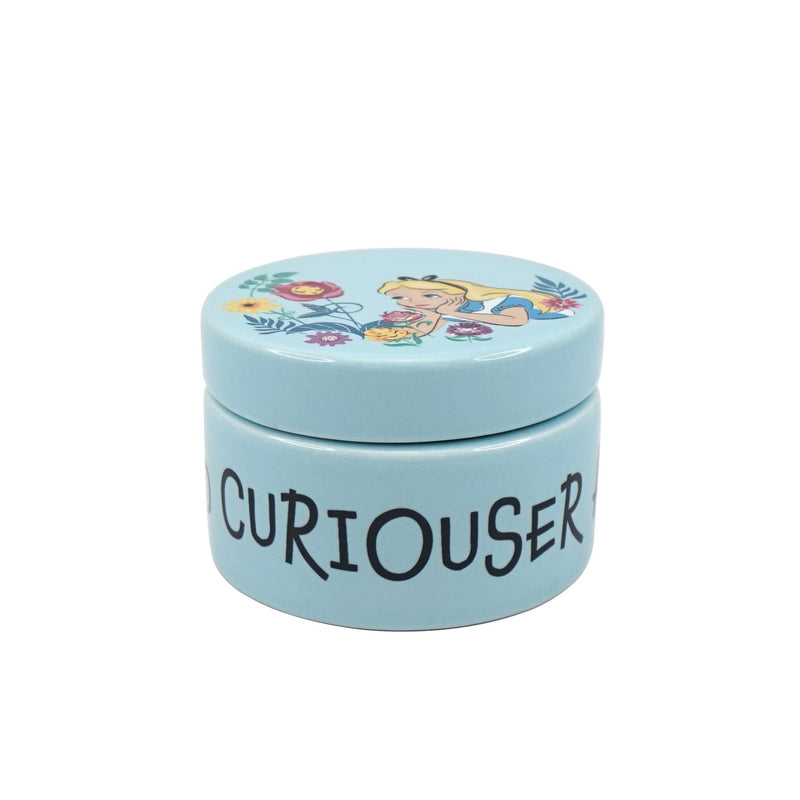 Disney Alice im Wunderland Keramik-Schmuckkästchen rund – Schmuckkästchen mit Deckel – 5,5 x 7,7 cm Home – Alice im Wunderland Geschenke
