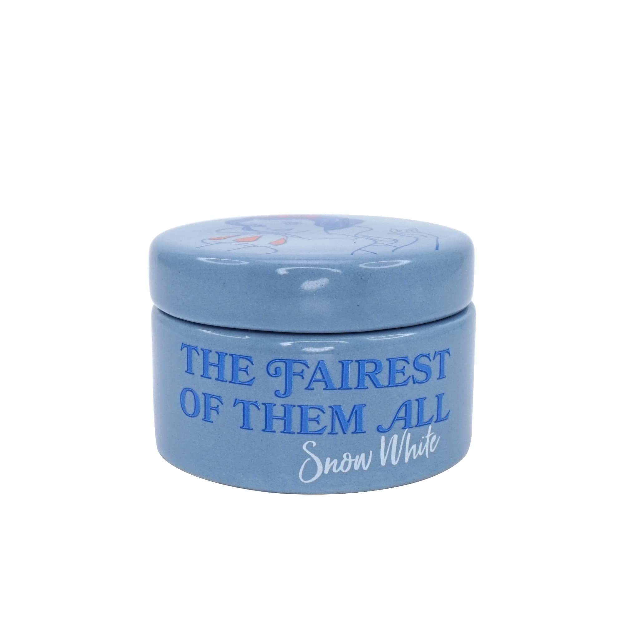 Half Moon Bay - Disney Snow White Ceramic Trinket Box Round - Trinket Box With Lid - 5.5x7.7cm Home Princess