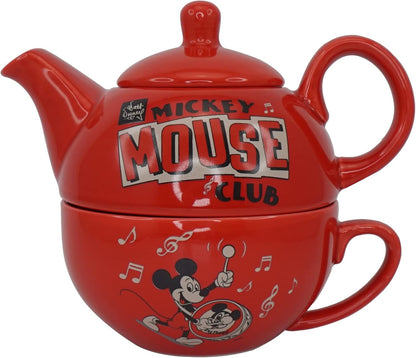 Half Moon Bay - Disney Mickey Mouse Tea for One Set - Tea Set - Tea Cup - Disney Teapot - Disney Home - One Cup Teapot - Mickey Mouse Kitchen Accessories