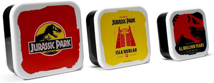 JURASSIC PARK - Isla Nubar - Set of 3 Lunch Boxes