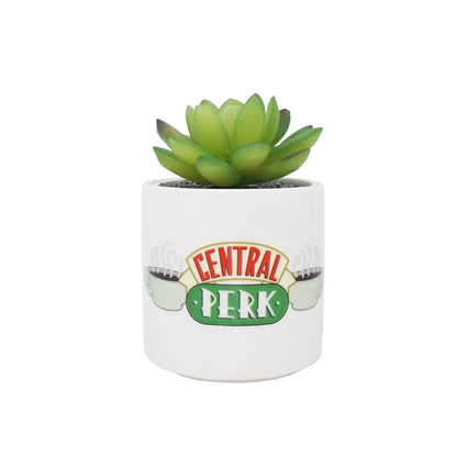FRIENDS Plant Pot with Faux Plant 11.7cm - Central Perk - Plant Pot Indoor - Small Plant Pot Gift