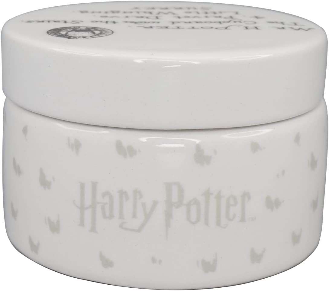 Harry Potter Ceramic Trinket Box Round - Hedwig - Trinket Box With Lid - 6cm Décor - Hedwig Owl