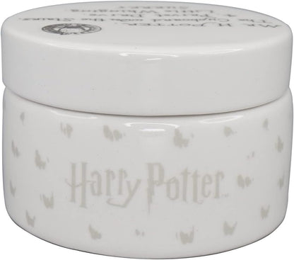Harry Potter Ceramic Trinket Box Round - Hedwig - Trinket Box With Lid - 6cm Décor - Hedwig Owl
