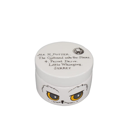 Harry Potter Ceramic Trinket Box Round - Hedwig - Trinket Box With Lid - 6cm Décor - Hedwig Owl