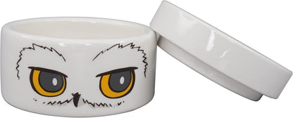 Harry Potter Ceramic Trinket Box Round - Hedwig - Trinket Box With Lid - 6cm Décor - Hedwig Owl