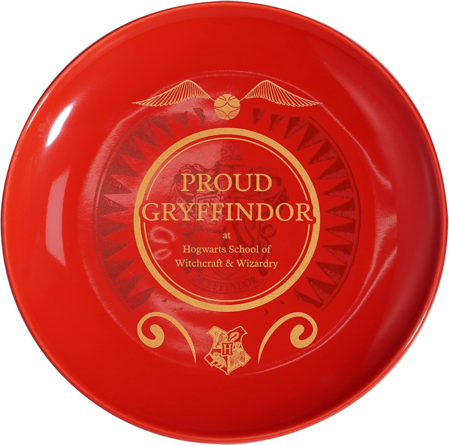 Harry Potter Half Moon Bay Grifondoro piatto | Piatti e piatti piani per bambini | Piatto singolo decorazioni per feste regali per donne | Piatti riutilizzabili | Lavabile in lavastoviglie e microonde