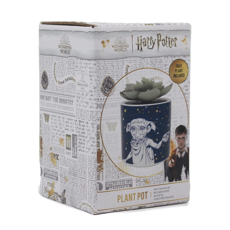 Harry Potter Dobby Plant Pot With Faux Plant 11.7cm - Indoor Small Décor - Dobby Gifts