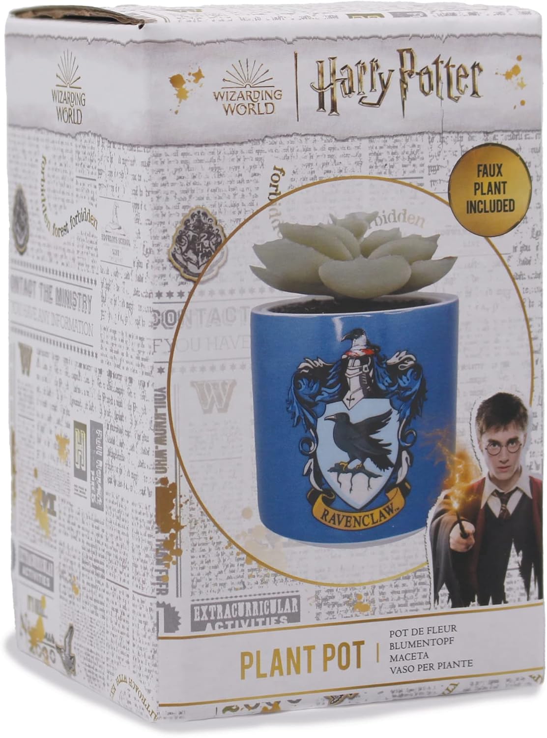 Harry Potter Half Moon Bay Indoor Plant Pot | Ceramic Plant Pot & Indoor Plant Pots | Indoor Pots for Plants | Decorative Plant Pots Indoor | Indoor Planter & Ravenclaw Gifts | Ravenclaw Plant Pot