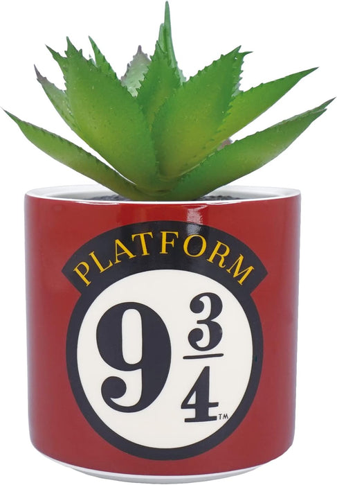 Harry Potter Plant Pot with Faux Plant 11.7cm - Platform 9 3/4 - Plant Pot Indoor - Small Plant Pot Décor