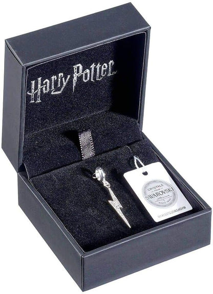 Harry Potter Sterling Silver lightning bolt slider charm with Swarovski Crystal Elements HPSC001-SC