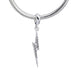 Harry Potter Sterling Silver lightning bolt slider charm with Swarovski Crystal Elements HPSC001-SC