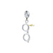 Official Harry Potter Sterling Silver Lightning Bolt & Glasses slider charm by The Carat Shop