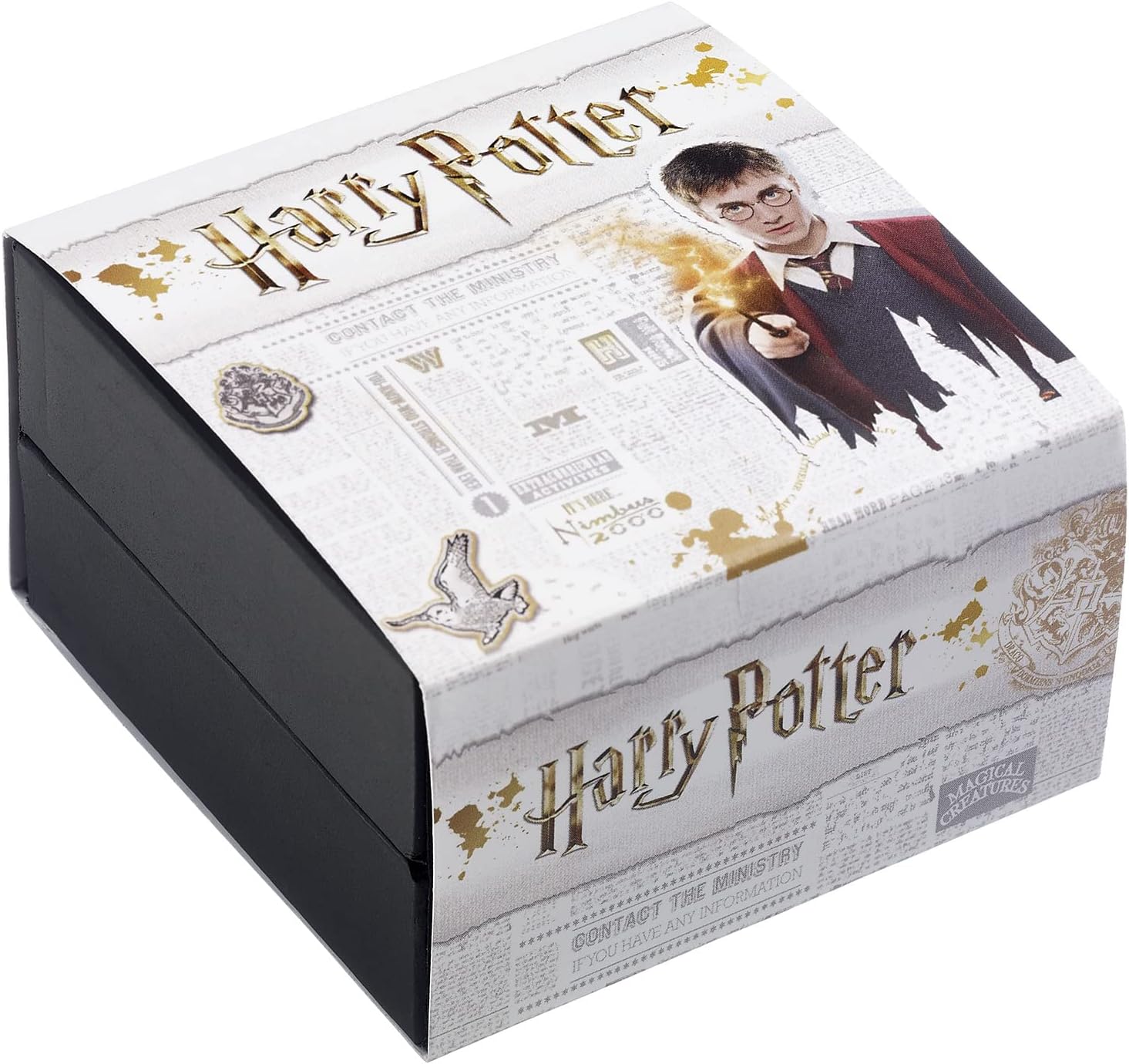 Harry Potter Sterling Silver Golden Snitch slider charm with Crystal Elements by The Carat Shop