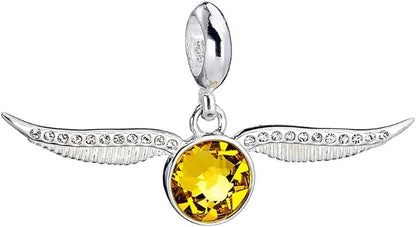 Harry Potter Sterling Silver Golden Snitch slider charm with Crystal Elements by The Carat Shop