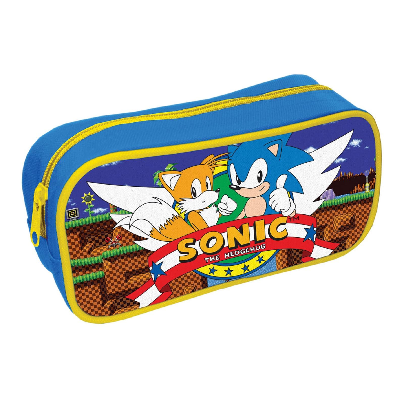 Pyramid International Sonic The Hedgehog - Estuche Rectangular con Cremallera para niñas y niños, Estuche para lápices para Mujeres y Hombres, Producto Oficial