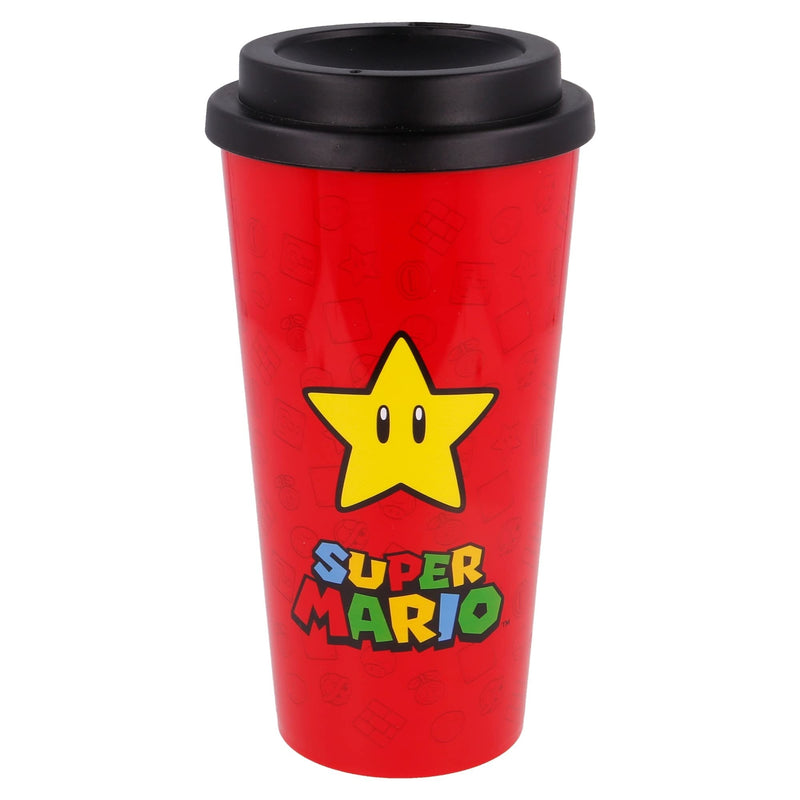 STOR Super Mario 520ML ESTRELLY Thermo Glass, Multicoloured, Estándar