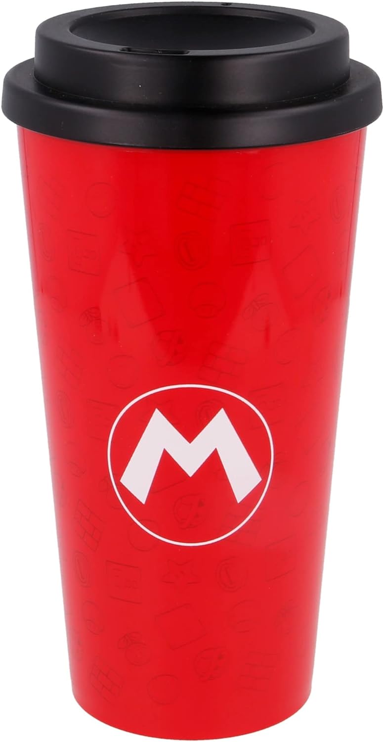 STOR Super Mario 520ML ESTRELLY Thermo Glass, Multicoloured, Estándar