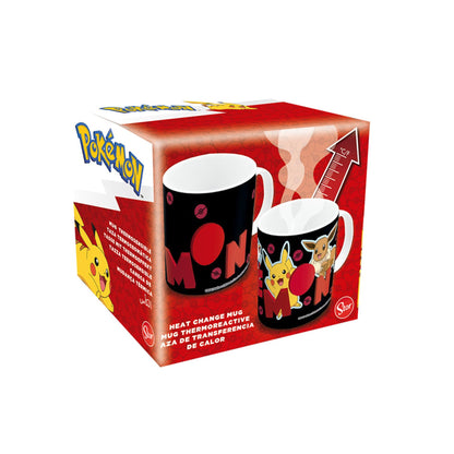 Stor Pokémon Heat Change Mug Coffee Thermoréactif – Ceramique – Pikatchu – Evoli – Tiplouf – Tortank
