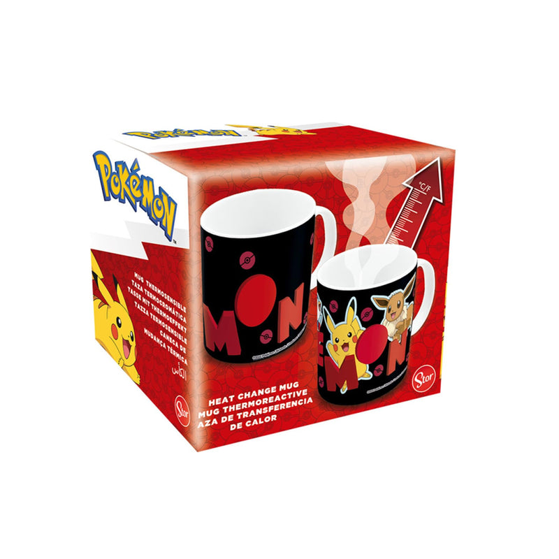 Stor Pokémon Heat Change Mug Coffee Thermoréactif – Ceramique – Pikatchu – Evoli – Tiplouf – Tortank