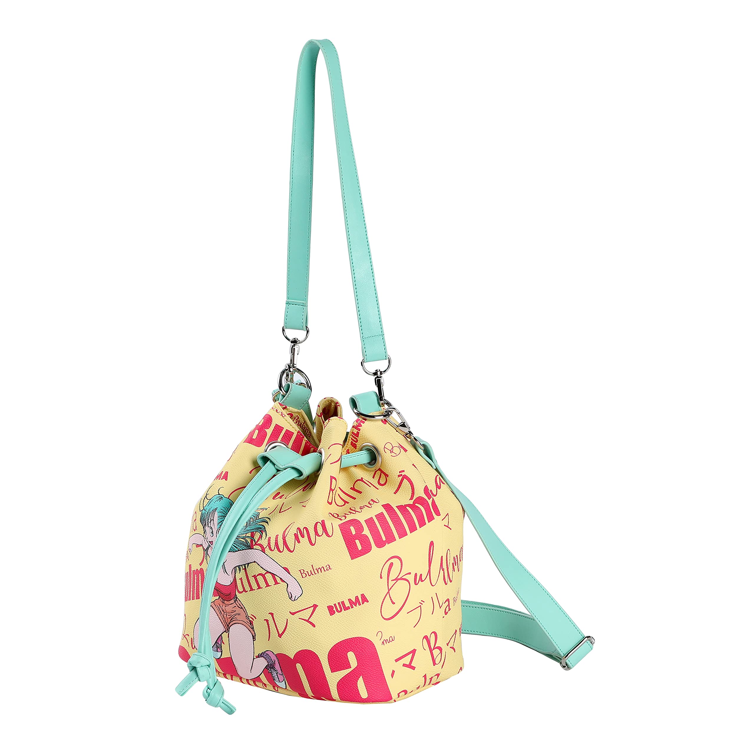 CYPBRANDS Unisex Kinder Dragon Ball-Tasche, Bulma Design, Doppelgriff, Gelb und Rot, offizielles Produkt (CyP Brands), Einheitsgröße