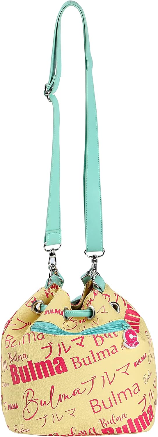 CYPBRANDS Unisex Kinder Dragon Ball-Tasche, Bulma Design, Doppelgriff, Gelb und Rot, offizielles Produkt (CyP Brands), Einheitsgröße