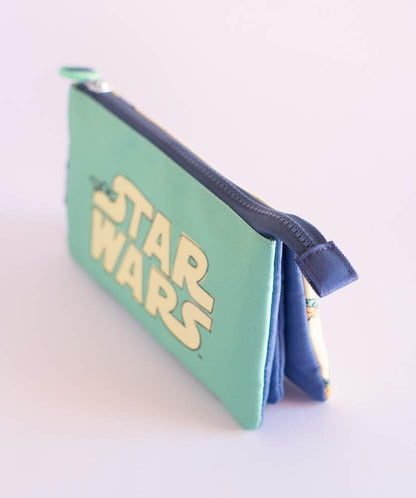 Grupo Erik Mäppchen The Mandalorian Child Baby Yoda Grogu Federmappe 3fach - Stift Etui Schule - Federmäppchen Mädchen Schlampermäppchen Jungen Federtasche 3 fächer Star Wars Fanartikel Grün