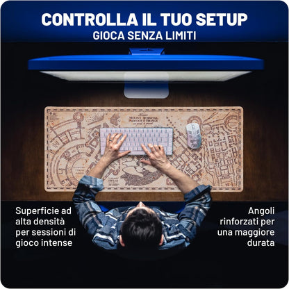 Grupo MGGE022 Erik - XL Mauspad Harry Potter Karte des Rumtreibers - Gaming Mouspad Harry Potter Fanartikel - Mauspad mit Motiv & Erik Wochenplaner - Terminplaner Harry Potter - A3 ohne festes Datum