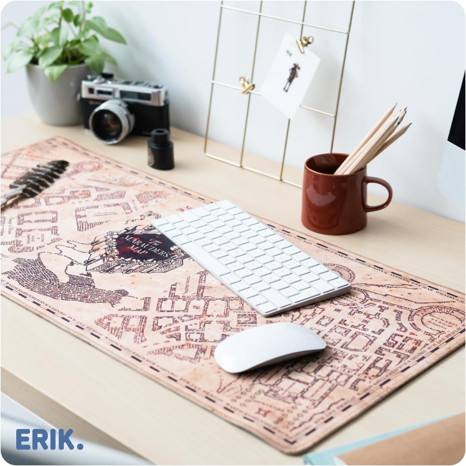 Grupo MGGE022 Erik - XL Mauspad Harry Potter Karte des Rumtreibers - Gaming Mouspad Harry Potter Fanartikel - Mauspad mit Motiv & Erik Wochenplaner - Terminplaner Harry Potter - A3 ohne festes Datum