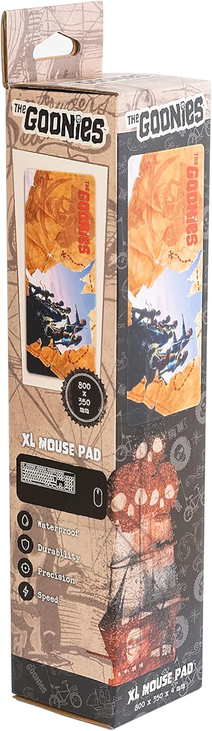 Grupo Erik The Goonies XXL Mouse Mat - Desk Pad - 31.5" x 13.78" Non-Slip Rubber Base Mouse Pad, Gaming Mouse Pad, Keyboard Mouse Mat - Goonies Merchandise