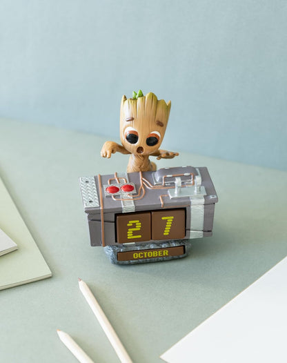 Grupo Erik Marvel Groot Perpetual Calendar | Flip Calendar | Groot Calendar | Perpetual Calendars | Groot Desk Calendar | Groot Figure | Groot Gifts | Cool Calendar