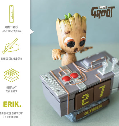 Grupo Erik Perpetual Kalender 3D Marvel Groot Death Button - Desktop Kalender - Bureaukalender - Home Office Dekoration