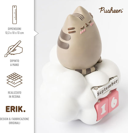 Grupo Erik Pusheen Perpetual Calendar | Flip Calendar | Pusheen Calendar | Perpetual Calendars | Pusheen Desk Calendar | Pusheen Cat Figure | Pusheen Gifts | Cool Calendar
