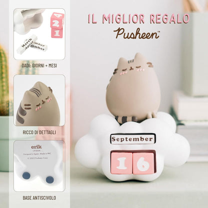 Grupo Erik Pusheen Perpetual Calendar | Flip Calendar | Pusheen Calendar | Perpetual Calendars | Pusheen Desk Calendar | Pusheen Cat Figure | Pusheen Gifts | Cool Calendar