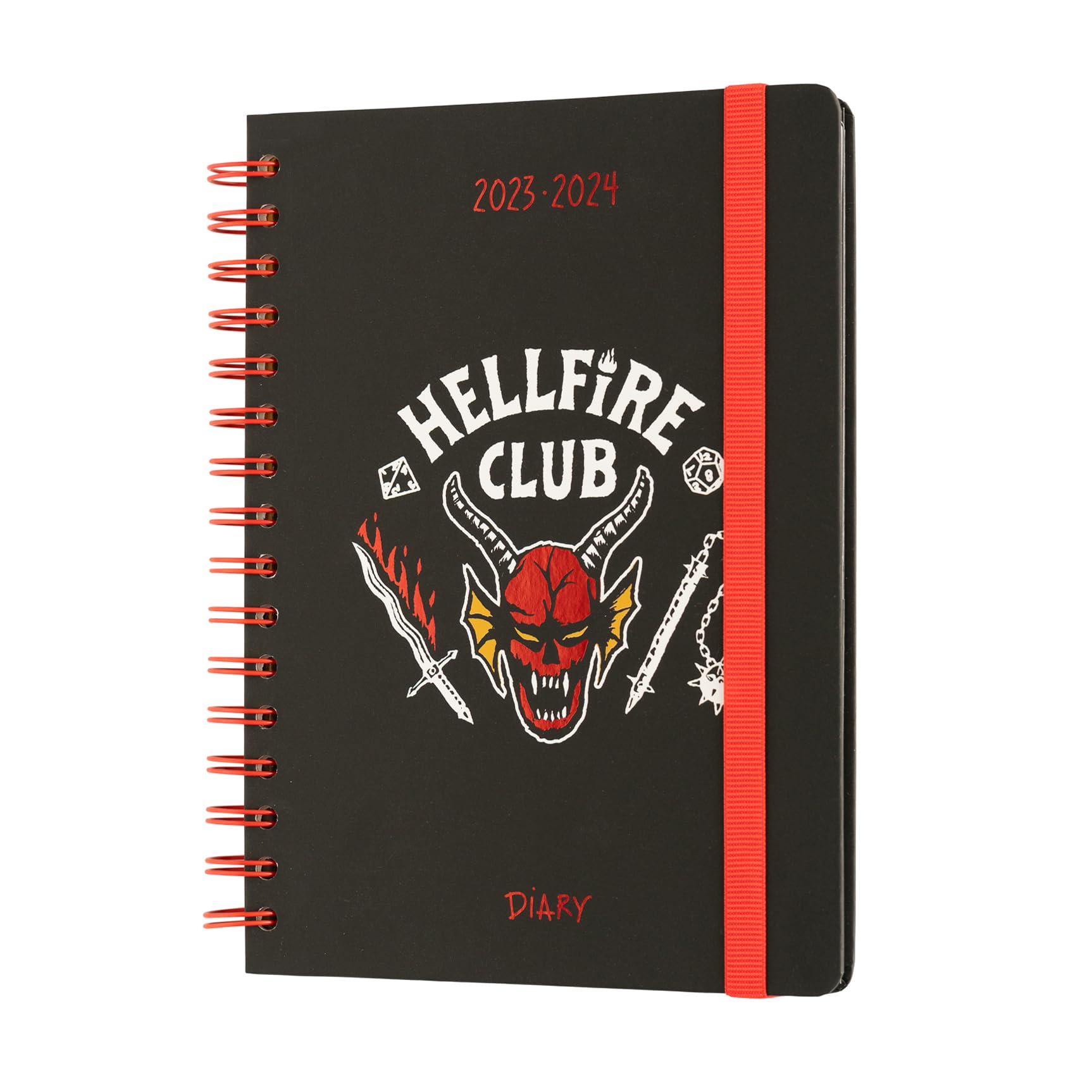 Grupo Erik Stranger Things Diary 2023-2024 | Back To School 12 Months Academic Diary 2023-2024 Week To View A5 | August 2023 - July 2024 | Mid Year Diary 2023-2024 With Stickers