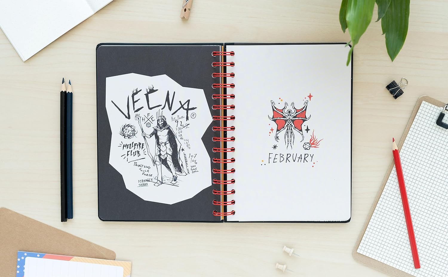 Grupo Erik Stranger Things Diary 2023-2024 | Back To School 12 Months Academic Diary 2023-2024 Week To View A5 | August 2023 - July 2024 | Mid Year Diary 2023-2024 With Stickers