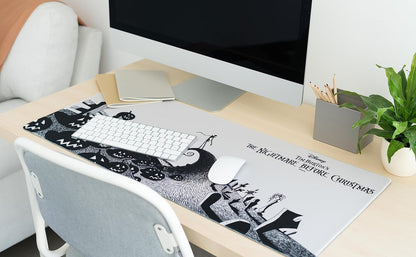 Grupo Erik Disney The Nightmare Before Christmas Mouse Mat | Desk Pad | 31.5" x 13.78" | Non-Slip Rubber Base Mouse Pad, Gaming Mouse Pad, Keyboard Mouse Mat | Nightmare Before