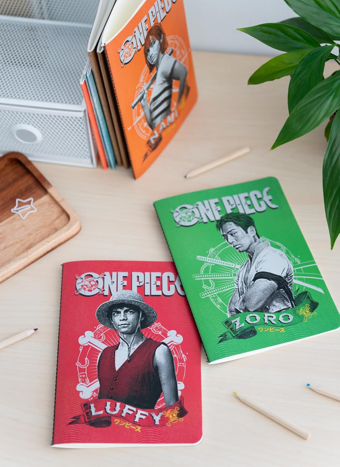 Grupo Erik One Piece Netflix Pack Of 3 A5 Notebooks | A5 Notebook | Notebooks A5 | Notepads A5 | A5 Notepad | Cute Stationery | One Piece Merch | One Piece Notebook