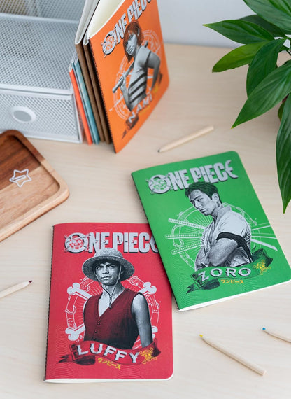 Grupo Erik One Piece Netflix Pack Of 3 A5 Notebooks | A5 Notebook | Notebooks A5 | Notepads A5 | A5 Notepad | Cute Stationery | One Piece Merch | One Piece Notebook
