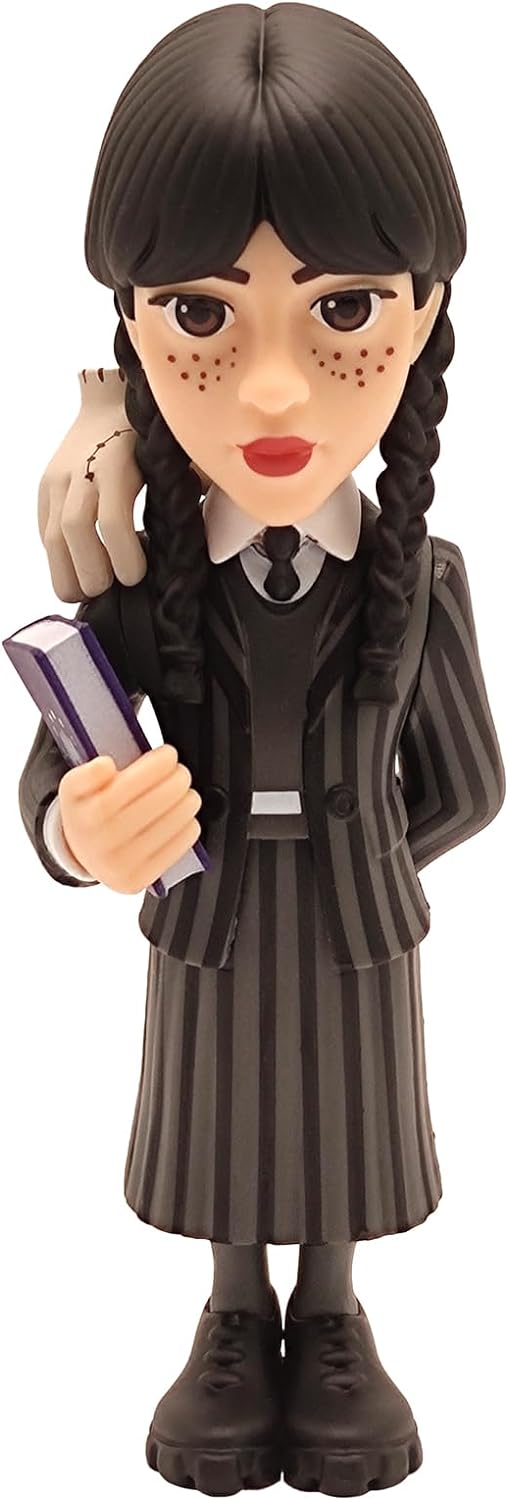 Bandai Minix Wednesday Addams With Thing Model | Collectable Wednesday And Thing Figure From The Wednesday TV Series | Bandai Minix Wednesday Toys Range | Collect Your Favourite Wednesday Figures