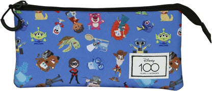 Disney 100 Family-FAN Dreifach Federmäppchen 2.0, Blau