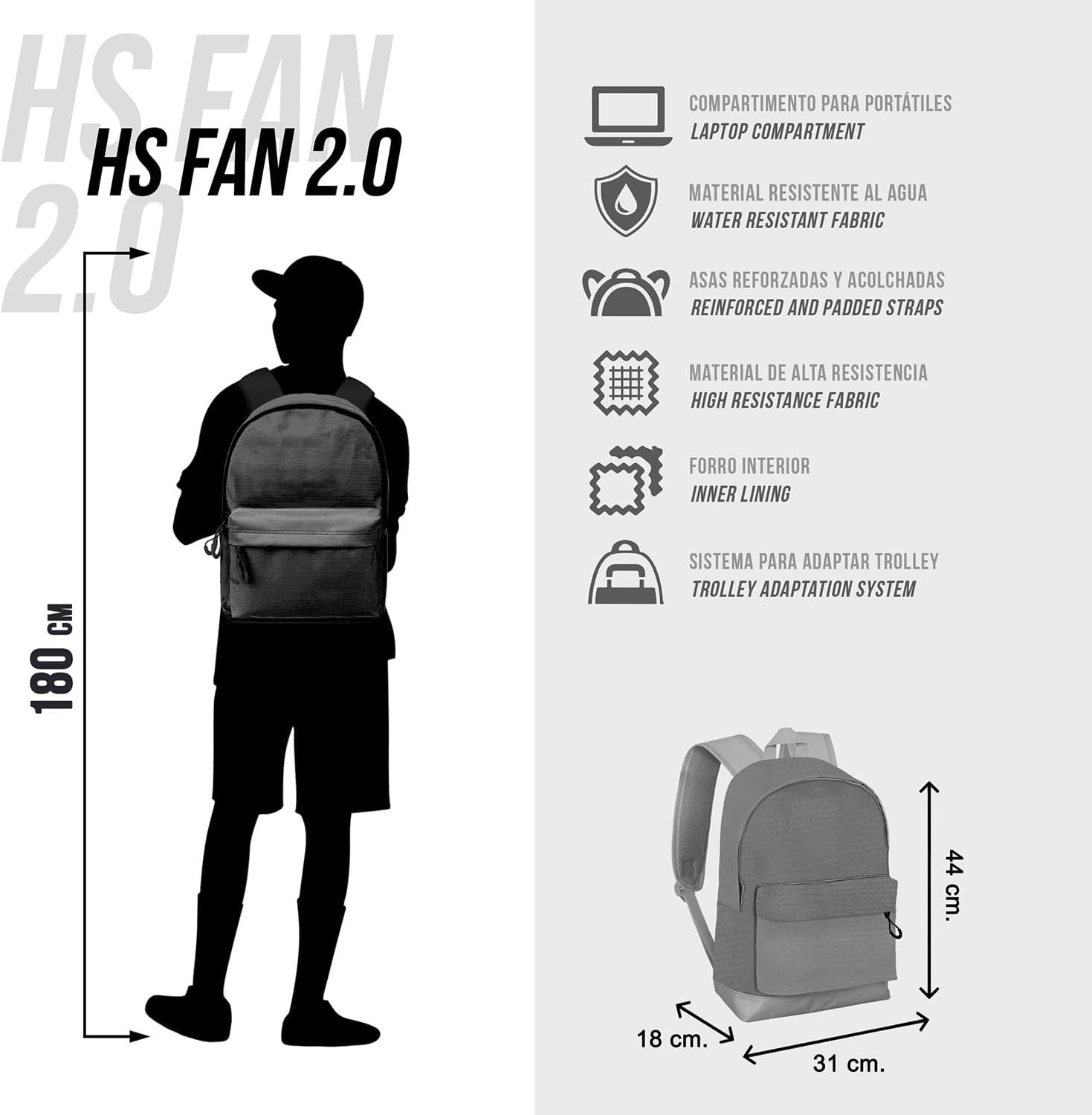 Marvel Heroes-FAN HS Rucksack 2.0, Rot
