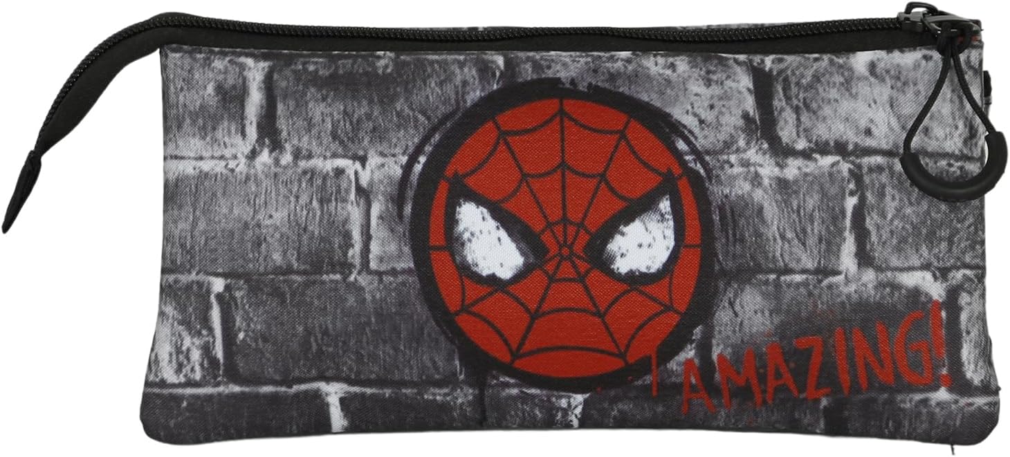 Spiderman Amazing-FAN Dreifach Federmäppchen 2.0, Mehrfarbig