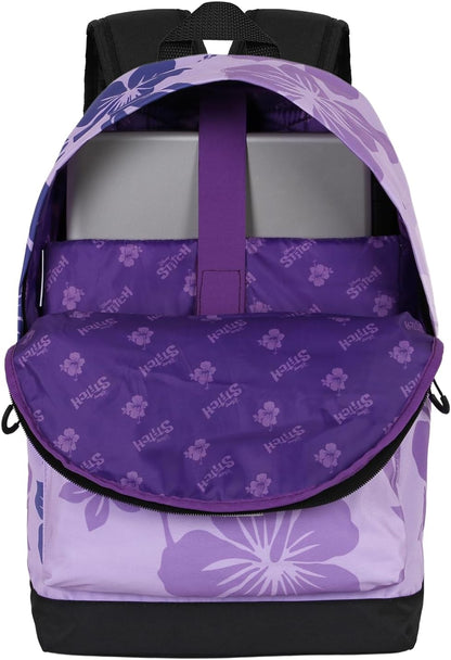 Lilo and Stitch Stitch & Angel-FAN HS Backpack 2.0, Lilac, 18 x 30 x 41 cm, Capacity 22 L